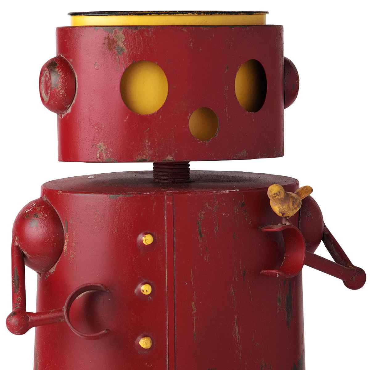 鉢カバー フラワーポット ロボット 赤 （ プランター プラントポット 植物用ポット...