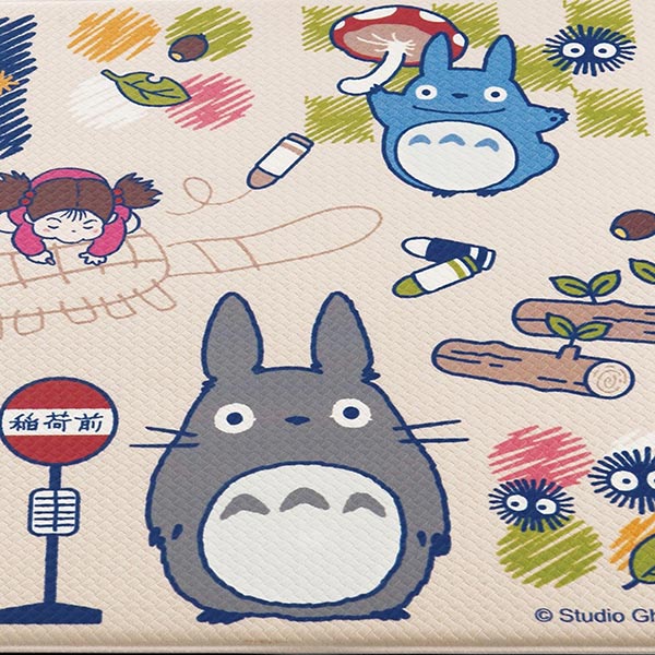 キッチンマット 45×90cm となりのトトロ 拭ける PVCマッ お絵かき （ PVC 45cm 90c...
