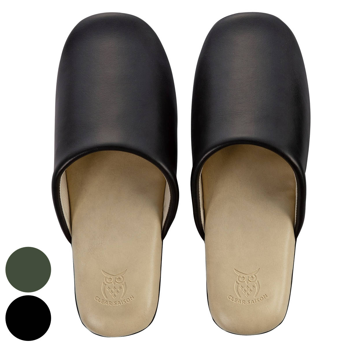 スリッパ バイカラー LLサイズ 約28.0cm （ ルームシューズ ルームスリッパ 来客用 室内 メンズ おしゃれ レザー調 大きい PVC アルコール 消毒液 次亜塩素酸 対応 清潔 シンプル 室内履き ） 【39ショップ】