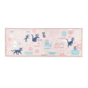 キッチンマット 魔女の宅急便 ジジとキッチン ロングマット 45×120cm ピンク ( 45cm 120cm ジジ ジブリ 洗える 滑り止め キャラクター キ...