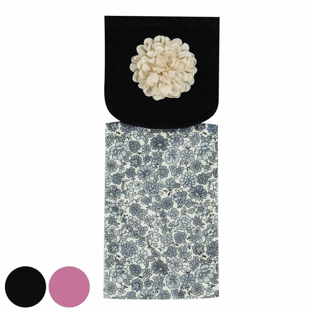 ペーパーホルダーカバー シャーロット （ トイレットペーパーカバー ペーパーホルダー 花柄 洗える 予備 イレタリー ホルダーカバー 洗濯可 取付簡単 花モチーフ リバティ風 小花柄 ブラック ローズ ）【39ショップ】