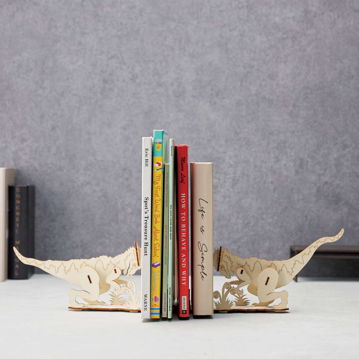 スマホスタンド スマホ＆ブックスタンド パキケファロサウルス 組み立て （ スマホ タブレットスタンド 卓上 恐竜 ダイナソー おもしろ 木製 パズル クラフト スマートフォン ホルダー スマホ置き 雑貨 携帯スタンド 飾る ）【39ショップ】