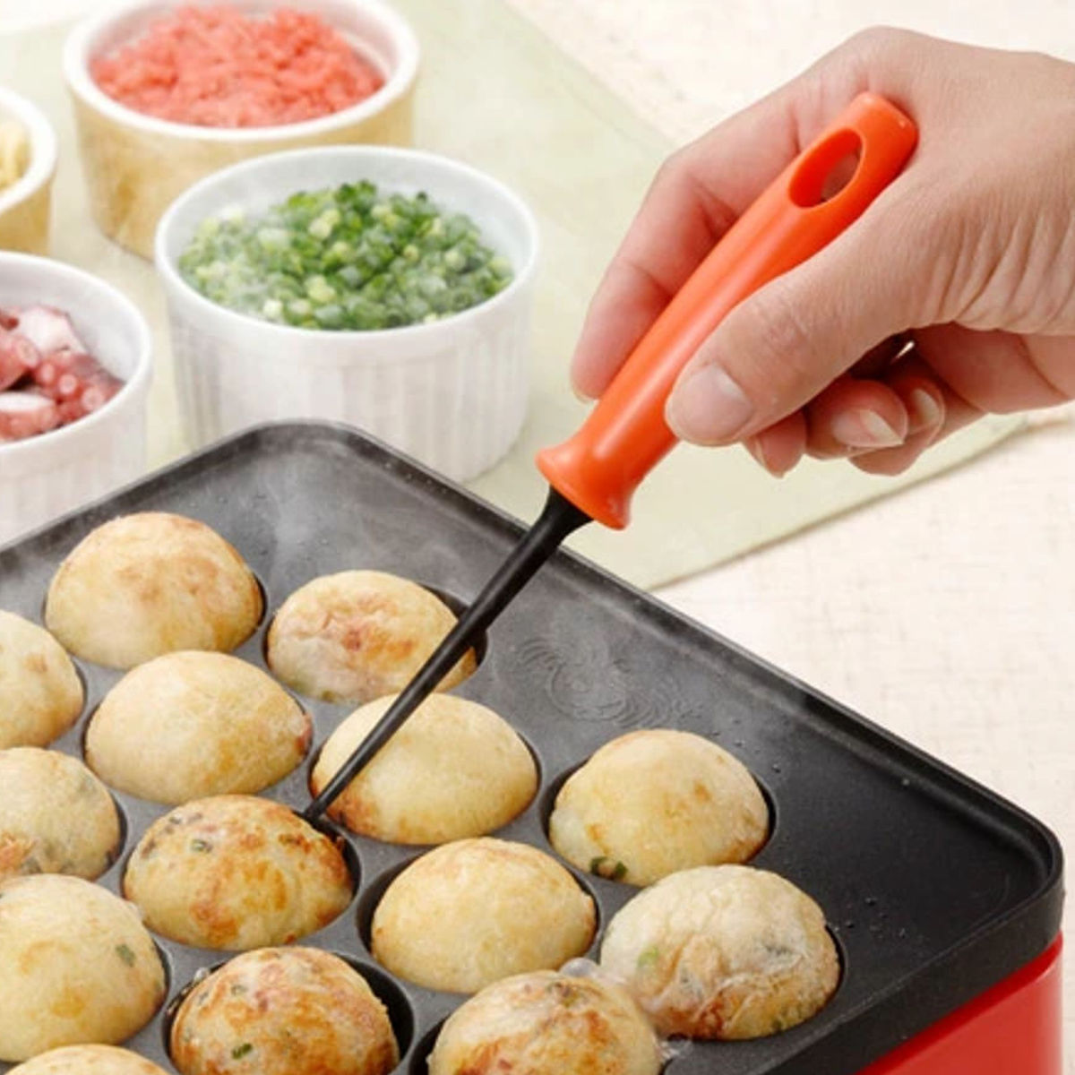 たこ焼きピック たこ焼き器をキズつけにくい たこピック 平型ピック 2本組 ナイロン製 （ タコ焼き ...