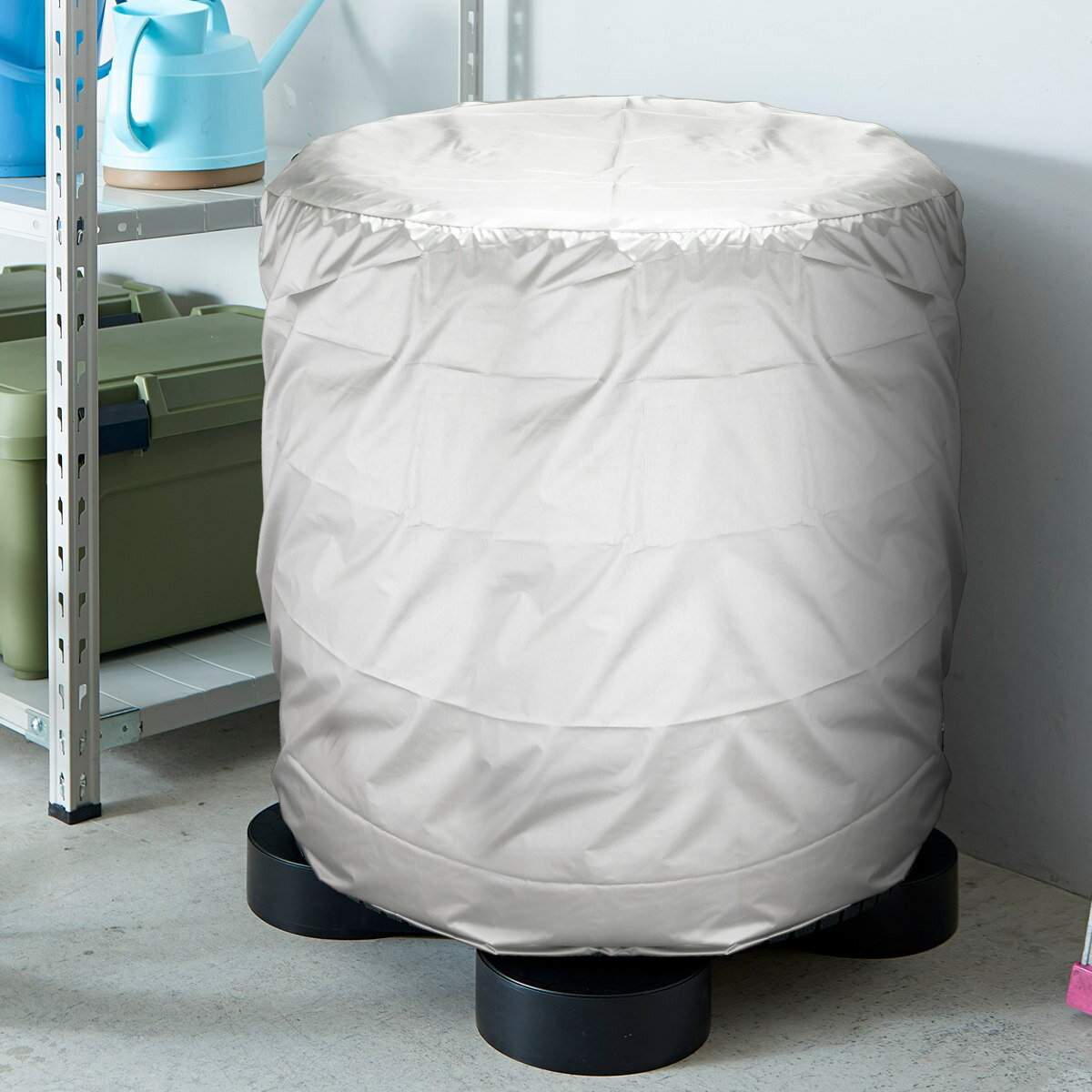 タイヤ置き タイヤパレット タイヤ収納カバー M 収納 屋外 物置 （ タイヤラック タイヤカバー 4本 防水 紫外線 タイヤ 車 置き 保管 スタッドレス スペア 耐荷重120kg 頑丈 簡単装着 ファスナー 縦置き カバー ベランダ ガレージ ）【39ショップ】