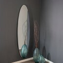 ミラー 壁掛け ウォールミラー 40×145cm オーバル ( 鏡 おしゃれ 壁掛け鏡 シンプル 洗面台 インテリア 飛散防止 玄関 リビング かがみ 北欧 ドレッサー メイク鏡 壁掛けミラー 賃貸 トイレ 洗面鏡 壁面ミラー 吊り下げ )【39ショップ】
