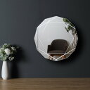 ミラー 壁掛け 46.5×46.5cm ウォールミラー モーデン ( 鏡 おしゃれ 壁掛け鏡 シンプル 洗面台 インテリア 飛散防止 玄関 リビング かがみ 北欧 メイク鏡 壁掛けミラー 賃貸 トイレ 洗面鏡 壁面ミラー 吊り下げ フレームレス )【39ショップ】