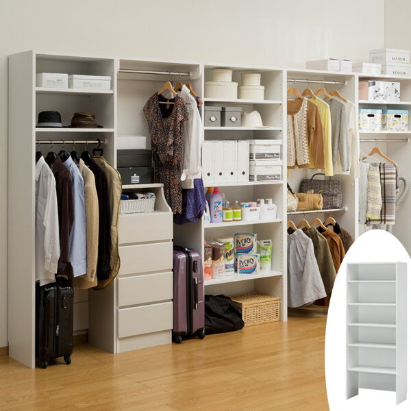 壁面収納 フリーラック ポルターレクローク 幅80cm （ 送料無料 収納棚 オープンラック 整理棚 クローゼット 突っ張り プチリフォーム 衣類収納 高さ2m ウォークインクローゼット ） 【39ショップ】