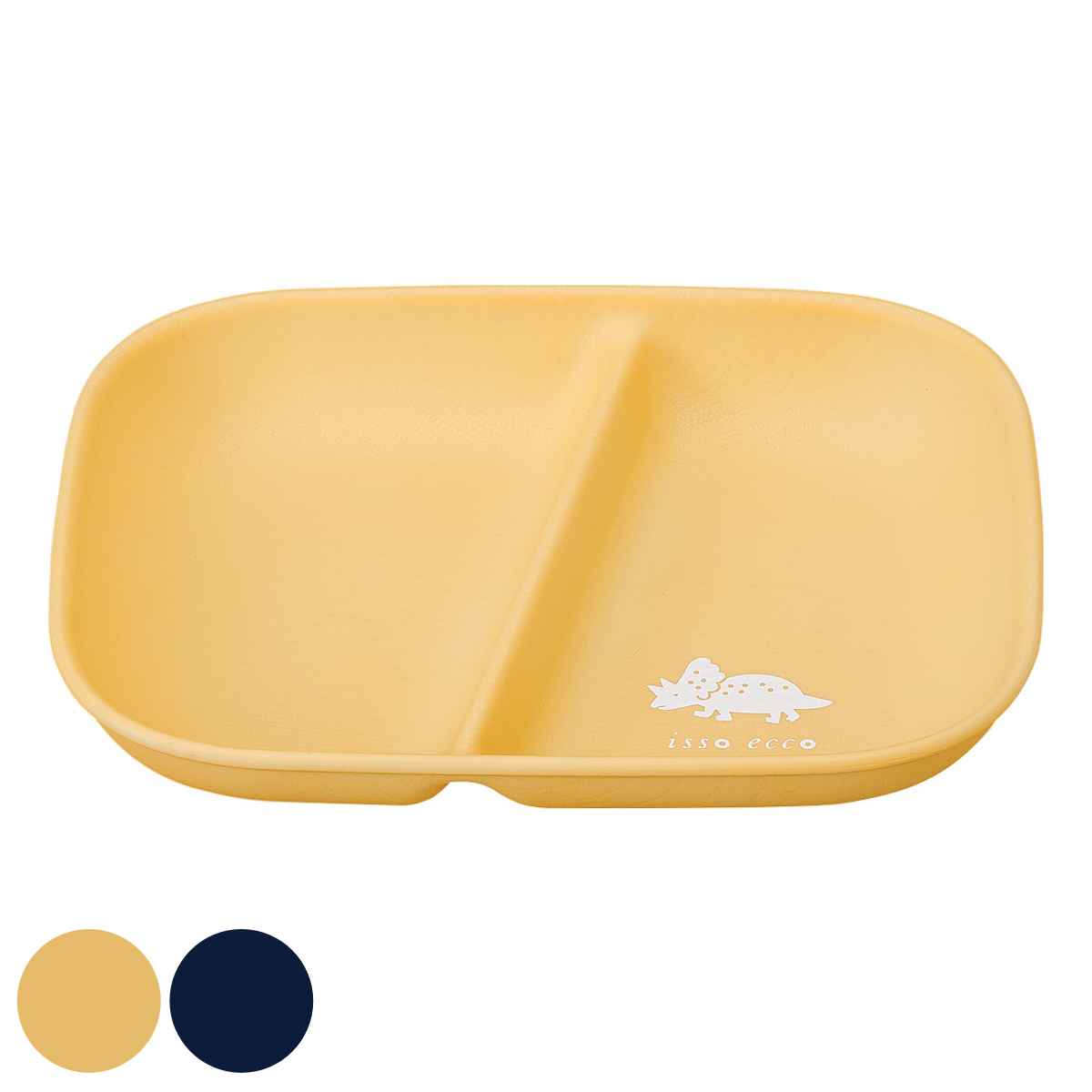 ランチプレート 21cm isso eco きょうりゅう プラスチック ( 食洗機対応 電子レンジ対応 日本製 プレート 皿 お皿 仕切り皿 角皿 深皿 プラス...