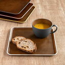 トレー 正角 24cm 木目調 issoo ecco ( トレイ カフェトレー お盆 スクエア 正方形 軽い 割れにくい アウトドア 持ち運び 子ども お年寄り...