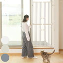 ペットゲート 猫 にゃんドア ハイタイプ 突っ張り ( ゲート 柵 ゲージ ドア付き 扉式 ダブルロック 脱走防止 対策 ペット用 犬 シンプル フェンス 両開...