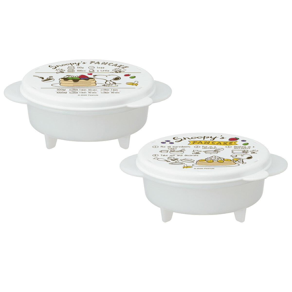 ホットケーキメーカー 2個入り スヌーピー PEANUTS プラスチック （ 電子レンジ対応 調理 調理器具 電子レンジ 専用 簡単 便利グッズ 時短 おやつ 手作り かわいい ） 【39ショップ】 interior-palette-10136803 インテリアパレット サンプル画像3