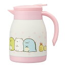 卓上ポット 600ml すみっコぐらし ステンレス ( 魔法瓶 保温ポット 保冷ポット 保温 保冷 卓上 コーヒー 珈琲 お茶 紅茶 真空二層構造 ワンタッチ式 片手 広口 キャラクター ) 【39ショップ】