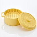 電子レンジ調理器 18cm 蒸しザル付き ココット風電子レンジ用鍋 くすみカラー ( レンジ 調理 簡単 料理 レンジ調理 電子レンジ専用 鍋 蒸し器 スチーマー 食洗機対応 レンジ調理器 スノコ付き 両手鍋 火を使わない 便利グッズ )【39ショップ】