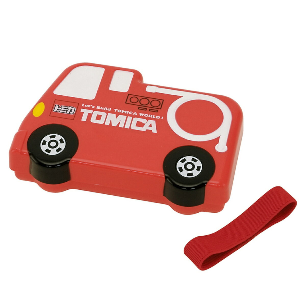 弁当箱 ダイカットランチボックス トミカ 消防車 （ TOMICA お弁当箱 キャラクター ランチボックス レンジ対応 一段 子供 キャラ弁 デコ弁 幼稚園 保育園 中子付き ランチベルト付き キッズ 弁当 ）【39ショップ】