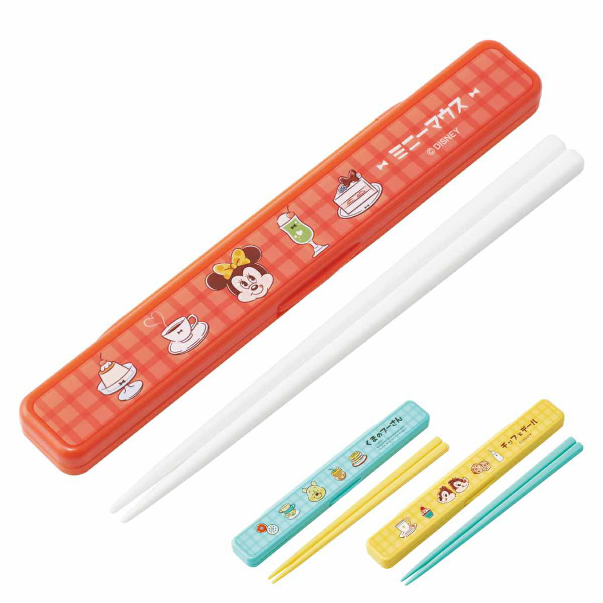 箸箱セット 抗菌音の鳴らない箸箱セット 喫茶レトロシリーズ ( ディズニー ミニー プーさん チップとデール 箸 お箸 箸箱 セット 抗菌 食洗機対応 日本製 ...