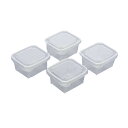 保存容器 100ml ミニシール容器 L ベーシック 4個入 ( 日本製 プラスチック 電子レンジ対応 シール容器 保存 容器 プラスチック容器 離乳食 作り置...