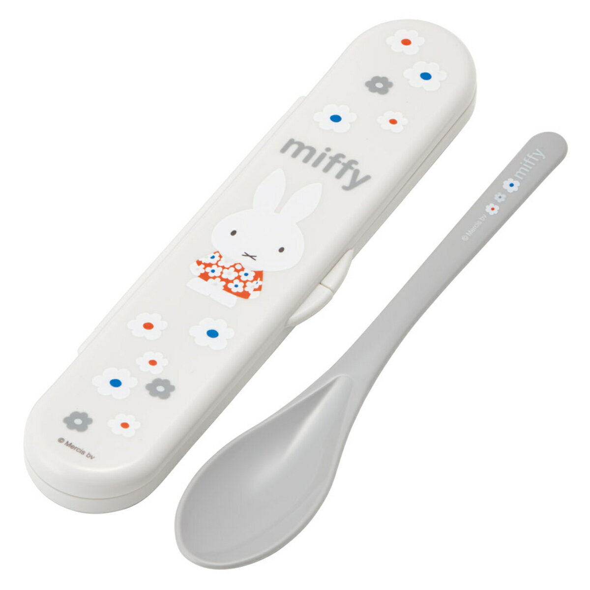 スプーン ケース付きロングスプーン ミッフィーモノトーン ( ミッフィー 食洗機対応 ロング お弁当用 ケース付き カトラリー 抗菌 日本製 食洗機OK 銀 A...