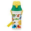 水筒 480ml 抗菌直飲プラボトル セサミストリート ( エルモ 子供用 抗菌 プラスチック製 ダイレクトボトル 直飲み ワンタッチ 日本製 抗菌加工 AG 銀 ショルダーベルト付き 広口 軽量 ボトル ワンプッシュ )【39ショップ】
