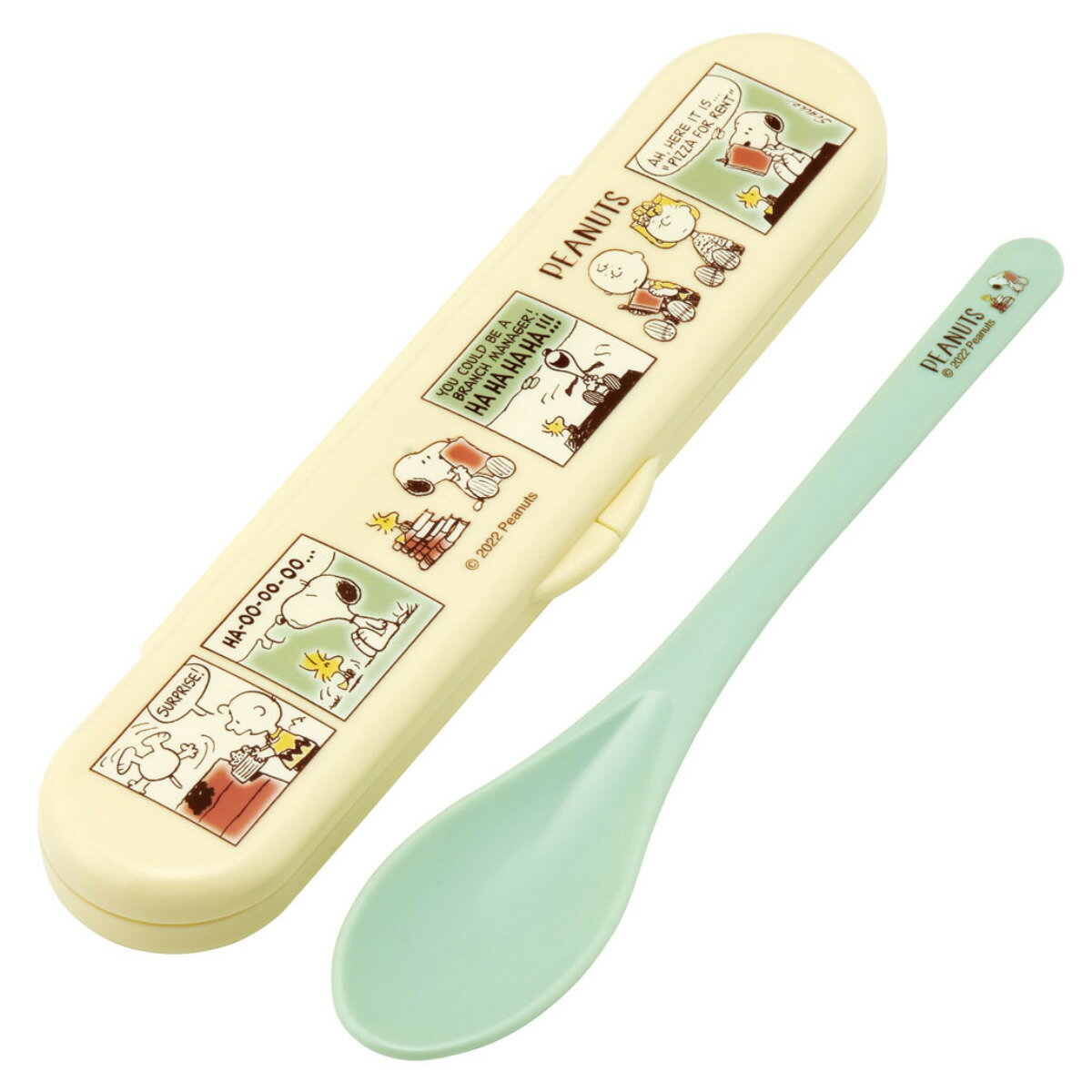 スプーン ケース付きロングスプーン ピーナッツ コミック ( スヌーピー 食洗機対応 ロング お弁当用 ケース付き カトラリー 抗菌 日本製 食洗機OK 銀 A...