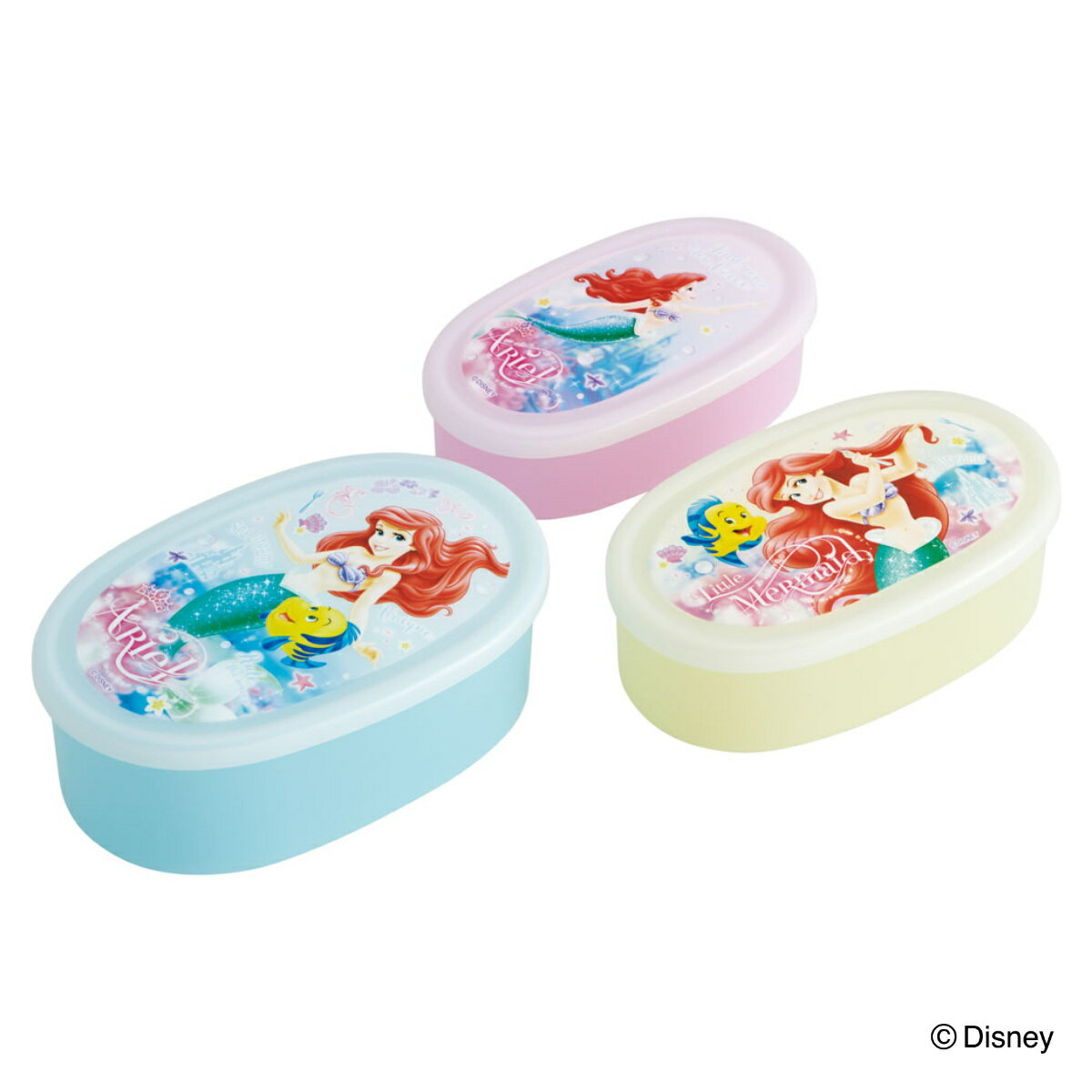 弁当箱 3個セット 抗菌シール容器 アリエル24 ( リトルマーメイド レンジ対応 保存容器 シール容器 ランチボックス 抗菌 日本製 レンジOK 弁当 お弁当...