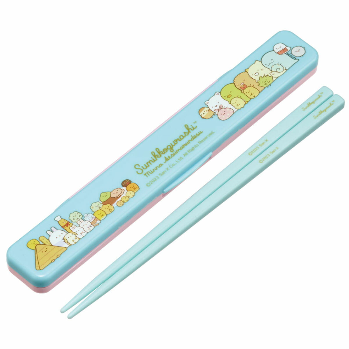 箸箱セット 抗菌音の鳴らない箸箱セット SGあつまるんです ( すみっコぐらし 箸 お箸 箸箱 セット 抗菌 食洗機対応 大人用 日本製 食洗器OK 音が鳴らな...