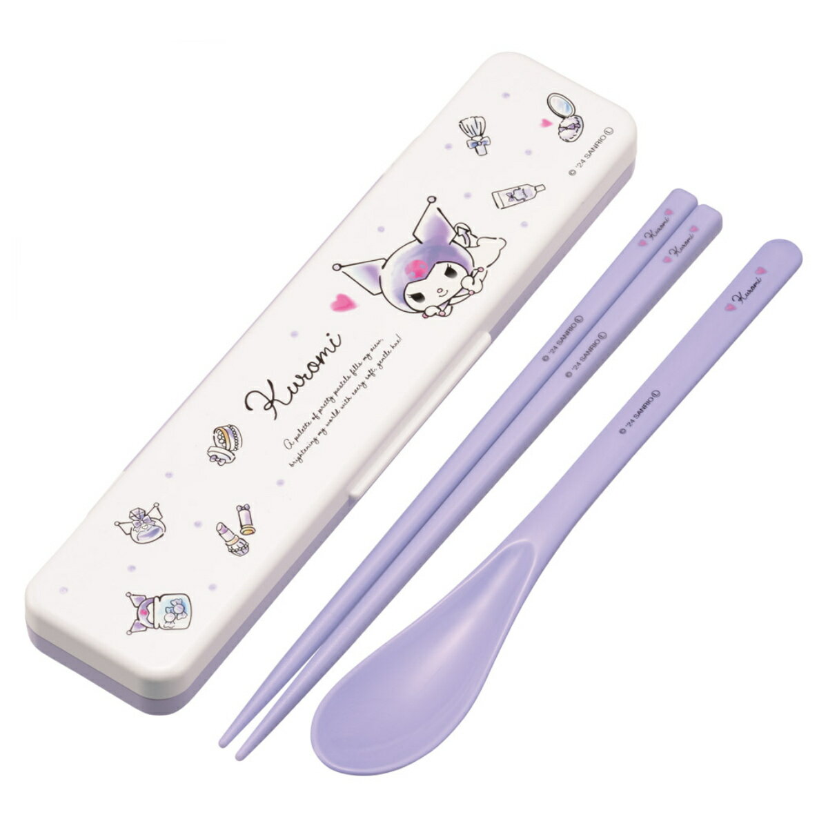 コンビセット 抗菌コンビセット クロミ 水彩コスメ ( 食洗機対応 18センチ お箸 音の鳴らない カトラリー 抗菌 日本製 食洗機OK カトラリーセット 銀 ...