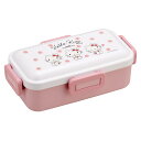 弁当箱 1段 530ml ふわっと弁当箱 キティ 水彩コスメ ( ハローキティ ランチボックス 食洗機対応 レンジ対応 一段 抗菌 ドーム型 4点ロック 日本製 仕切り付き 銀 AG 抗菌加工 食洗機OK レンジOK お弁当 弁当 一段弁当 )【39ショップ】(3)