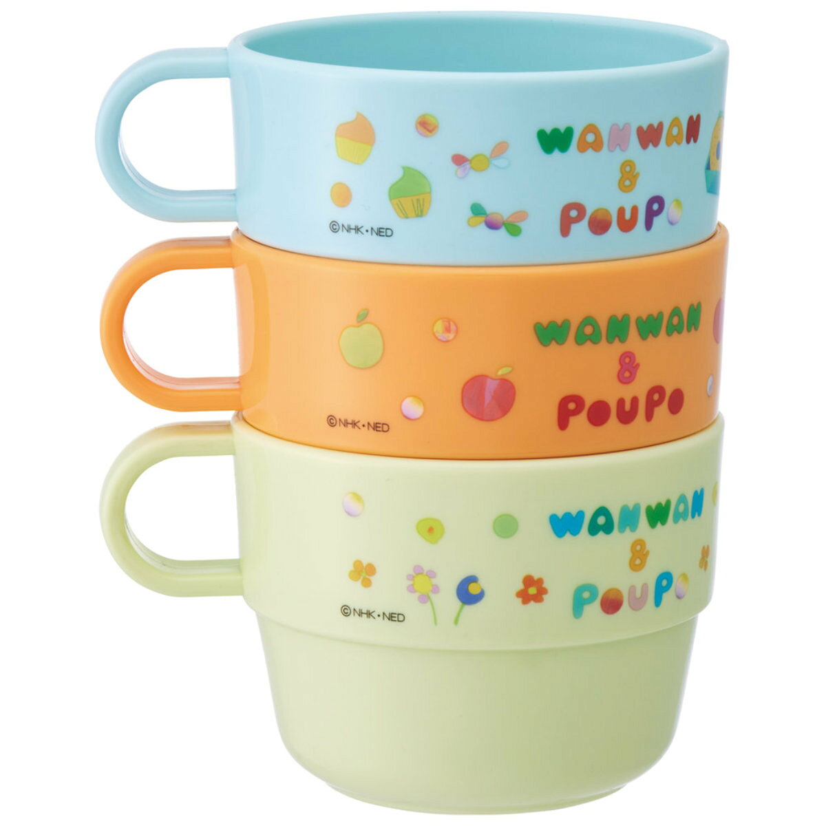 コップ スタッキング 220ml いないいないばあっ！ プラスチック （ カップ プラカップ 子ども用 子ども用食器 キャラクター 軽い 割れにくい ピクニック レジャー アウトドア キャンプ コンパクト 積み重ね ）【39ショップ】 interior-palette-10179897 インテリアパレット サンプル画像2