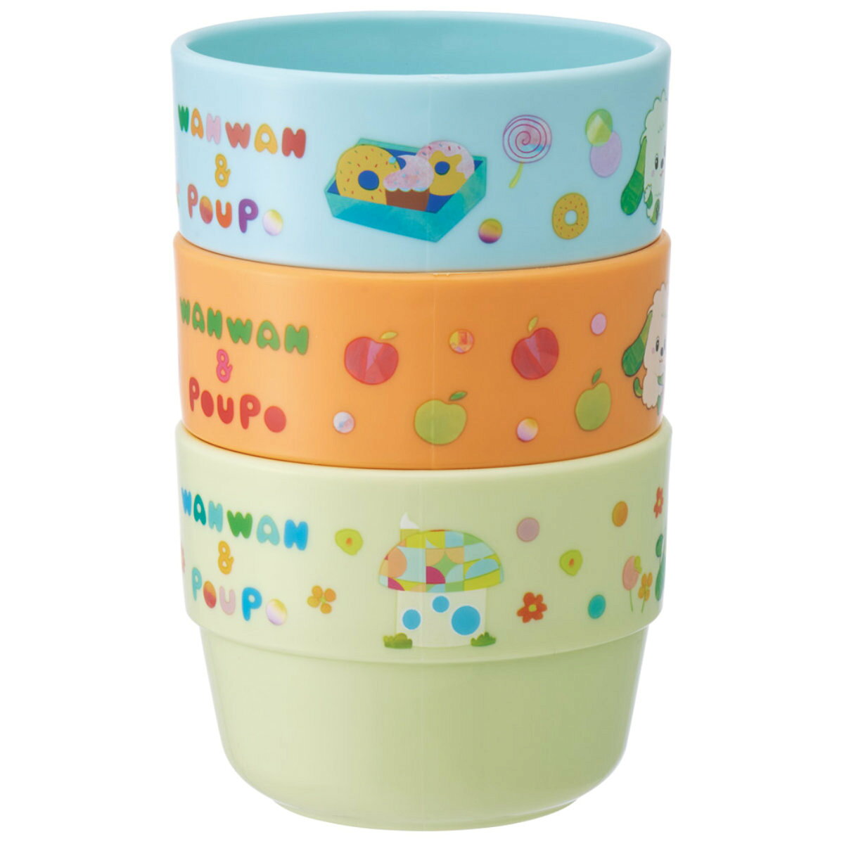 コップ スタッキング 220ml いないいないばあっ！ プラスチック （ カップ プラカップ 子ども用 子ども用食器 キャラクター 軽い 割れにくい ピクニック レジャー アウトドア キャンプ コンパクト 積み重ね ）【39ショップ】 interior-palette-10179897 インテリアパレット サンプル画像3