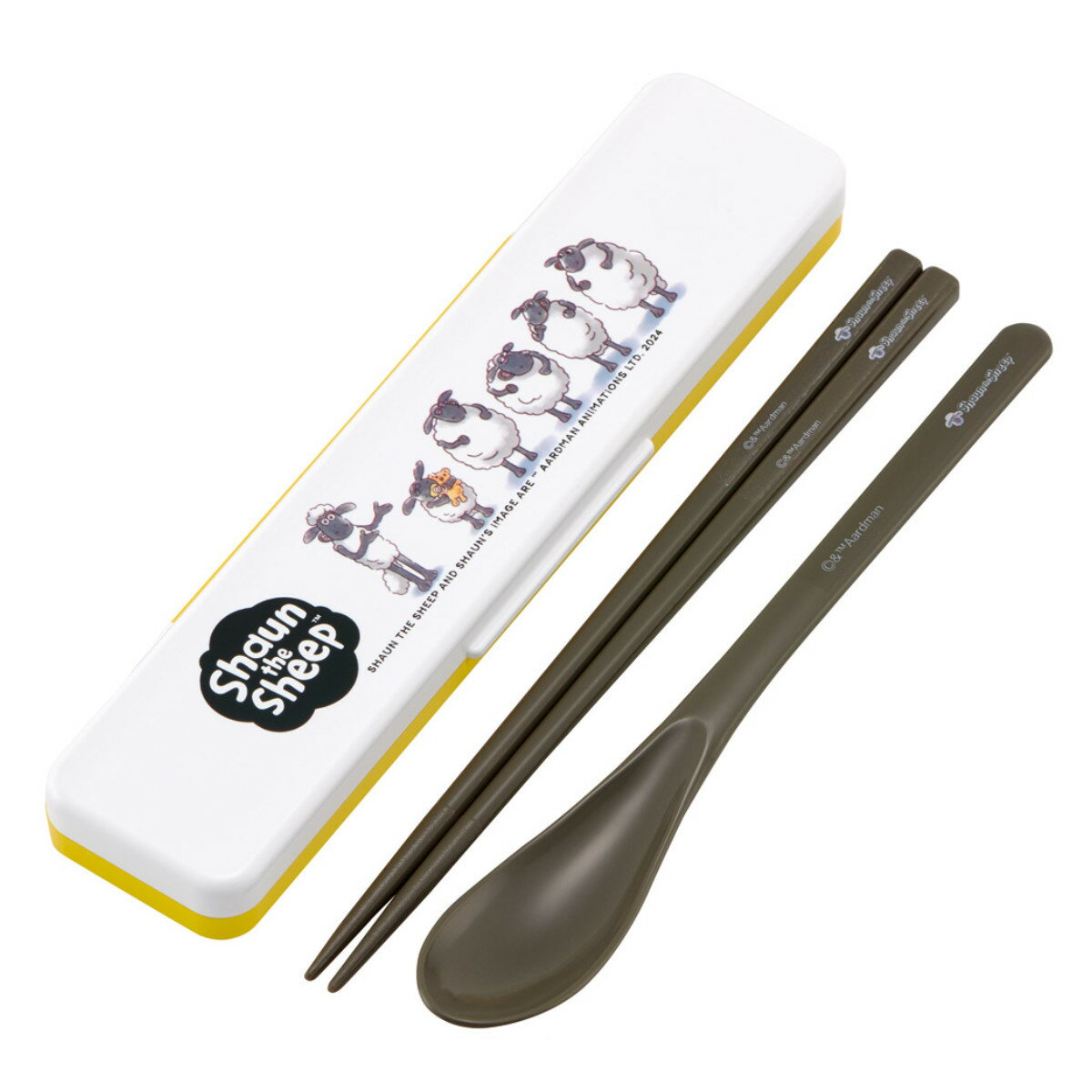 コンビセット 抗菌コンビセット ひつじのショーン 箸 スプーン ( 食洗機対応 18センチ お箸 音の鳴らない カトラリー 抗菌 日本製 食洗機OK カトラリー...