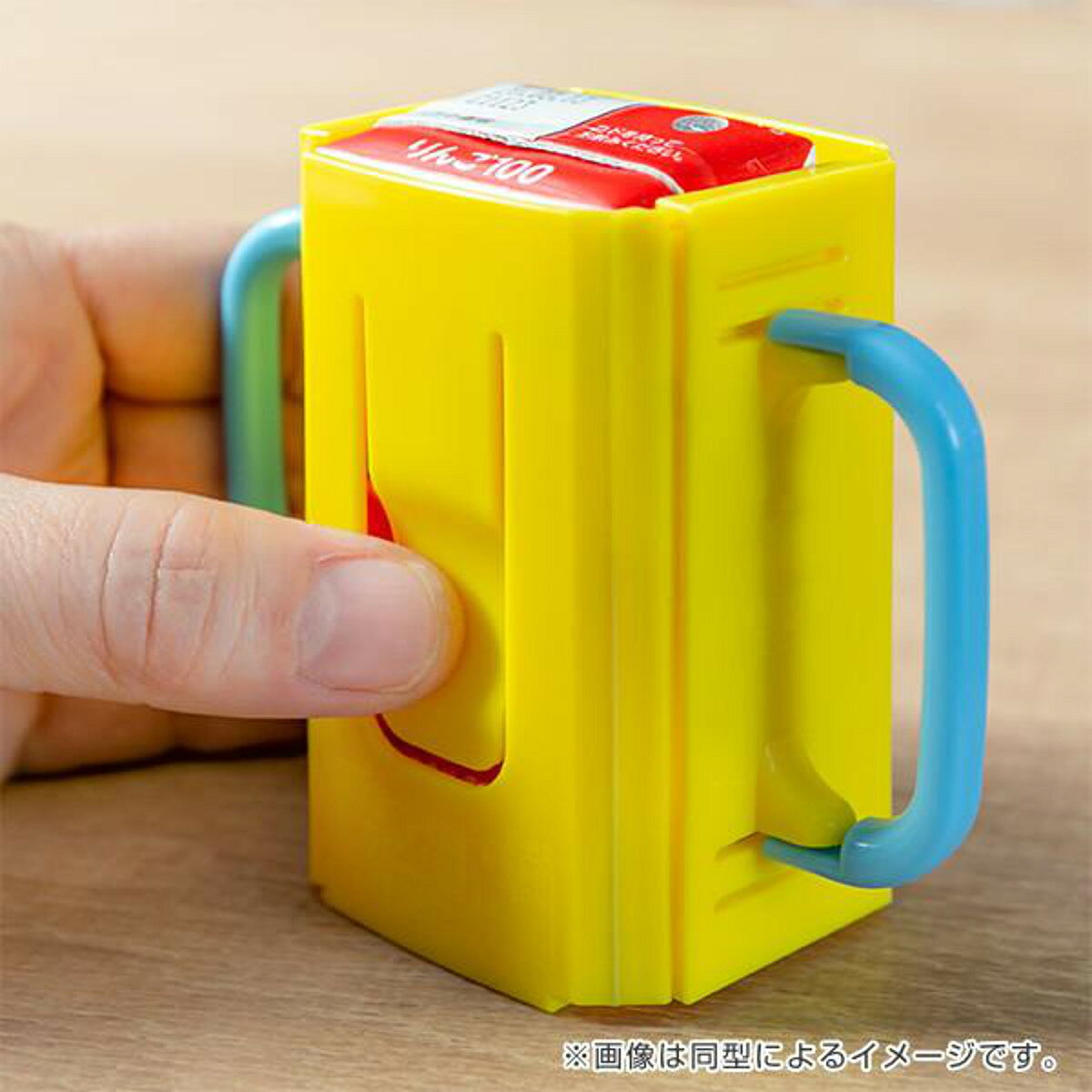 紙パックホルダー 折りたたみ 紙パック飲料ホルダー ハンドル付き トーマス×つむぱ...