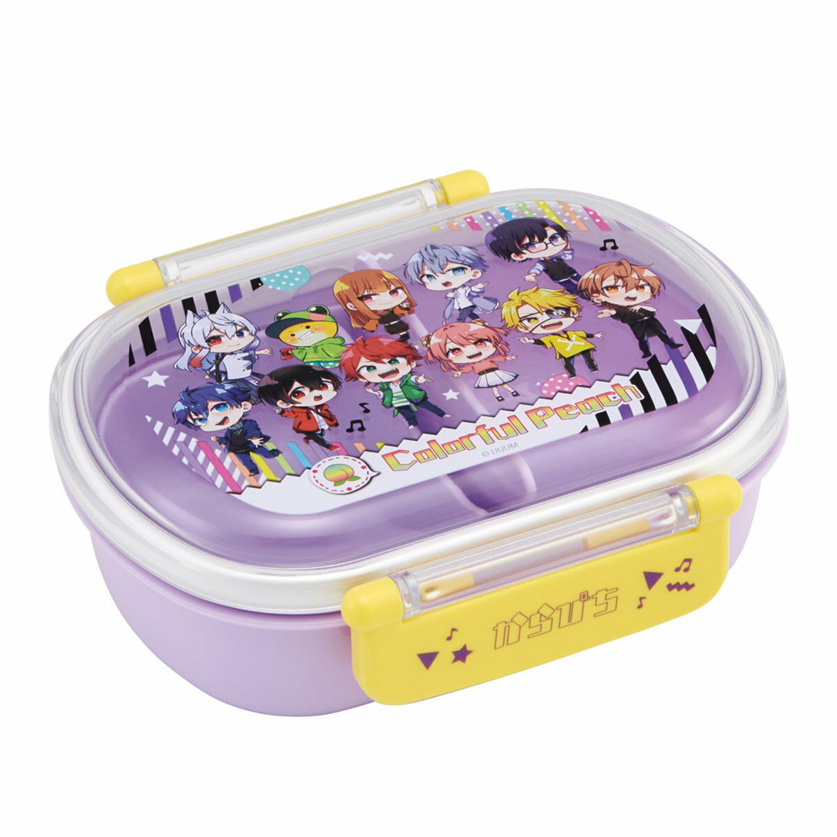 One Tier - 弁当箱 360ml 1段 抗菌ふわっとタイトランチ カラフルピーチ25 （ カラピチ ランチボックス 食洗機対応 レンジ対応 抗菌 日本製 ドーム蓋 キッズ 子供 食洗機OK レンジOK お弁当 弁当 一段 2点ロック 銀 AG 抗菌加工 ）【39ショップ】