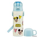 水筒 470ml 超軽量2WAYステンレスボトル ミッキー&フレンズ風船 ( ミッキー 保冷 保温 直飲み コップ付き ワンプッシュ マグボトル コップ飲み 2...