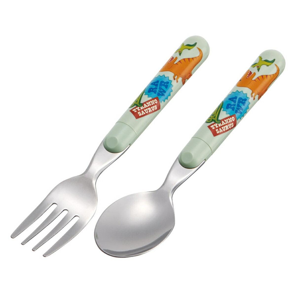スプーン&フォークセット ディノサウルス 恐竜 カトラリーセット 日本製 ( スプーン フォーク セット 子供 持ちやすい ステンレス 食洗機対応 子ども カト...