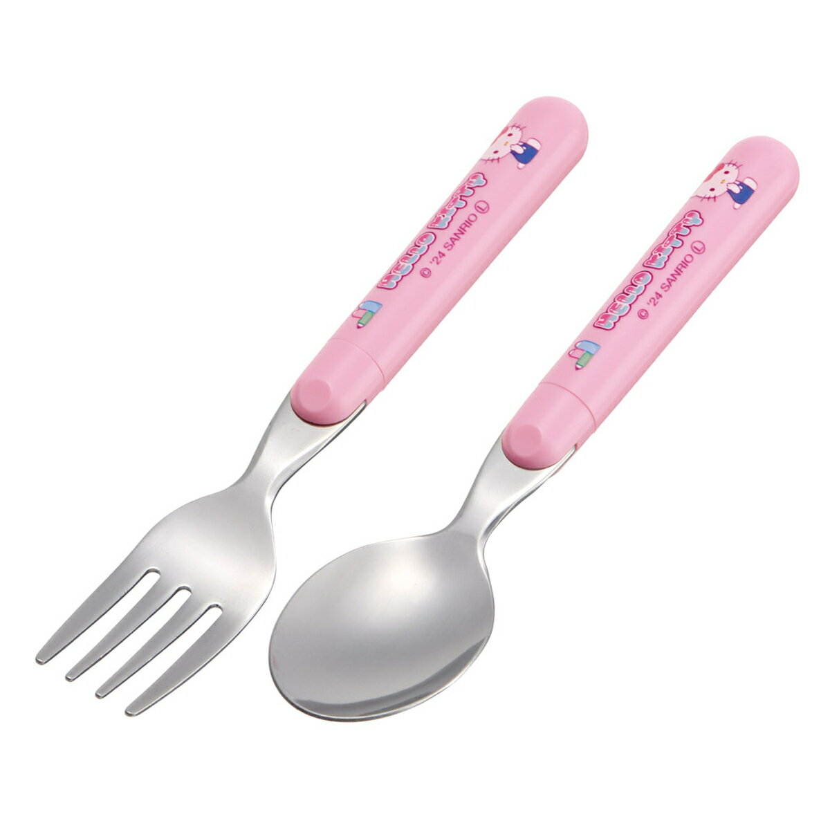 スプーン&フォークセット ハローキティ マシュグミ サンリオ キャラクター 日本製 ( スプーン フォーク セット 子供 持ちやすい ステンレス 食洗機対応 キ...
