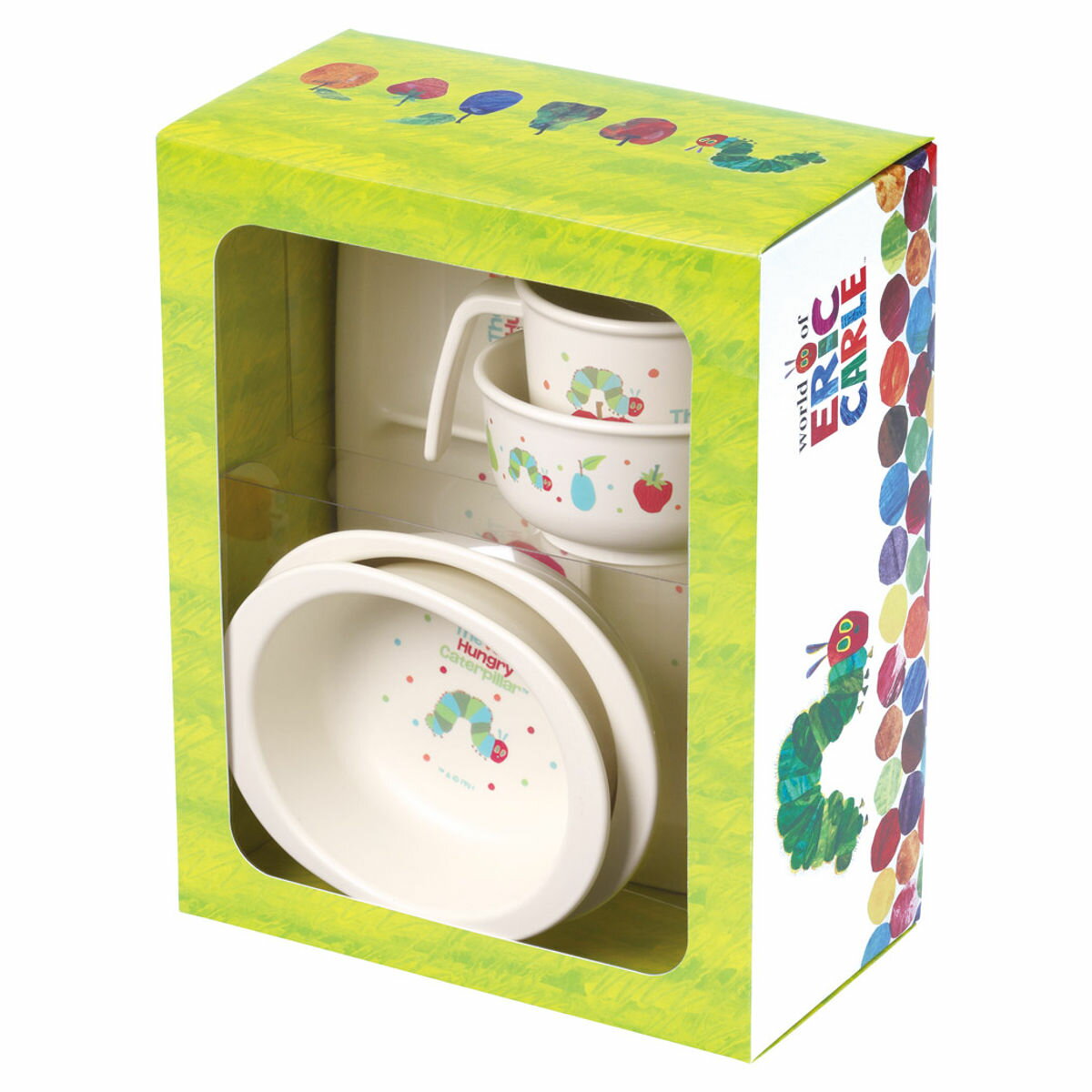 ベビー食器セット はらぺこあおむし ベビー 食器 セット ハンドル付きコップ 茶わん 小鉢 小皿 ランチ皿 割れにくい ( 電子レンジ対応 食洗機対応 ベビー食...