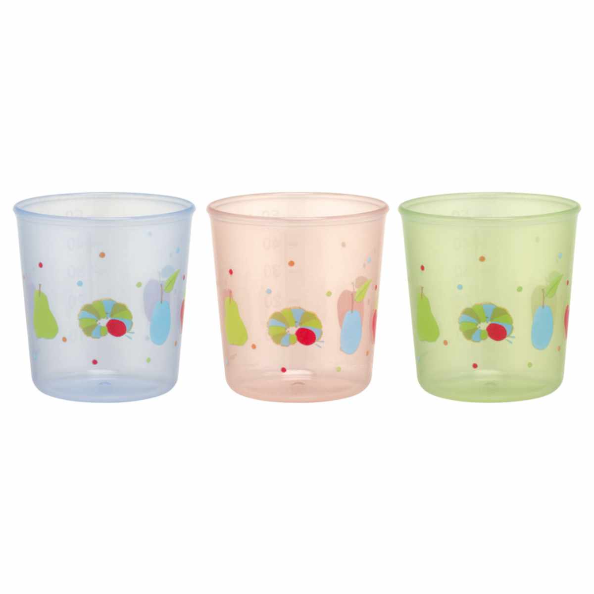 コップ ベビー 抗菌ベビーコップ3点セット 60ml はらぺこあおむし 日本製 ( ベビーコップ 3個セット 抗菌 食洗機対応 赤ちゃん コップトレーニング コ...