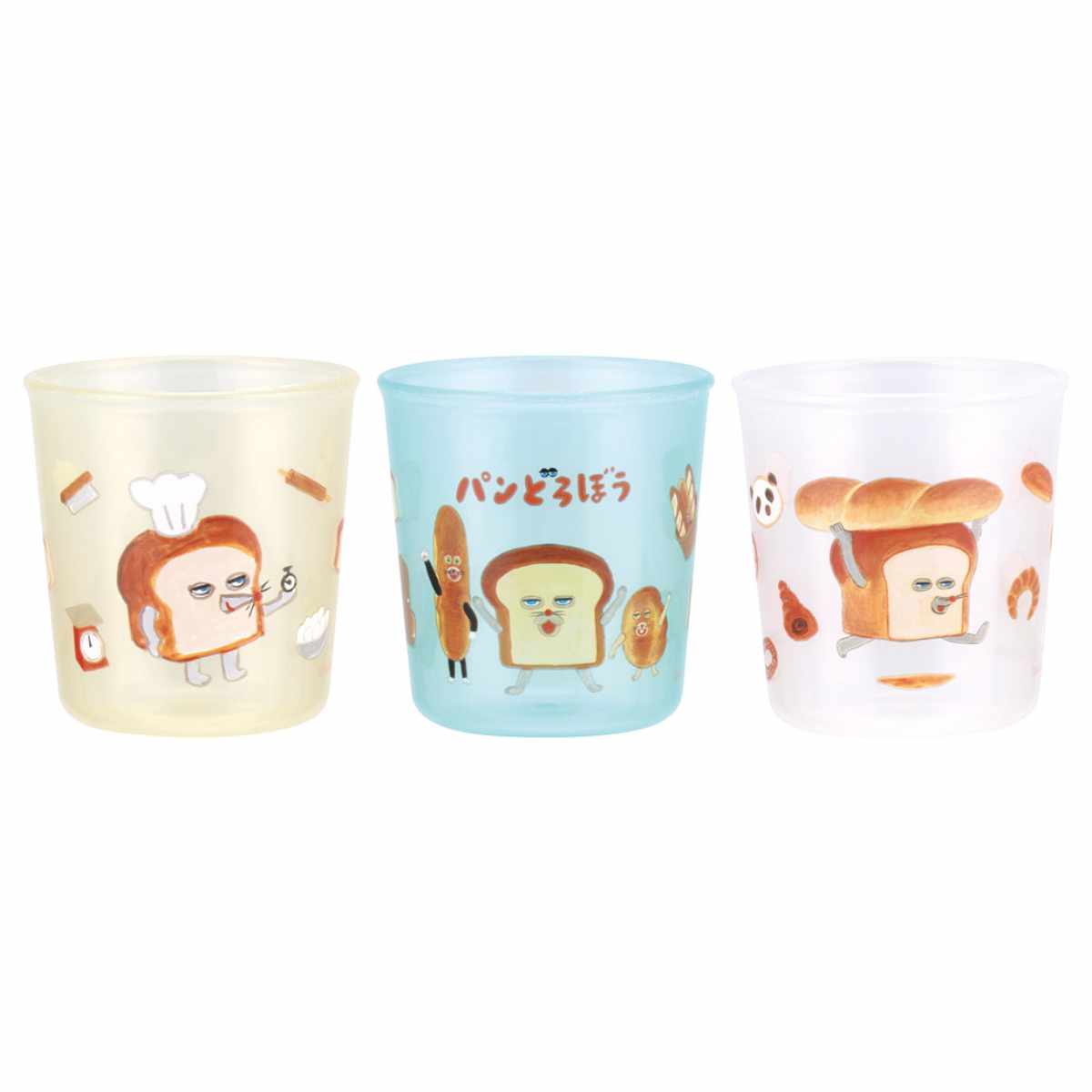 抗コップ ベビー 抗菌ベビーコップ3点セット 60ml パンどろぼう 日本製 ( ベビーコップ 3個セット 抗菌 食洗機対応 赤ちゃん コップトレーニング コッ...