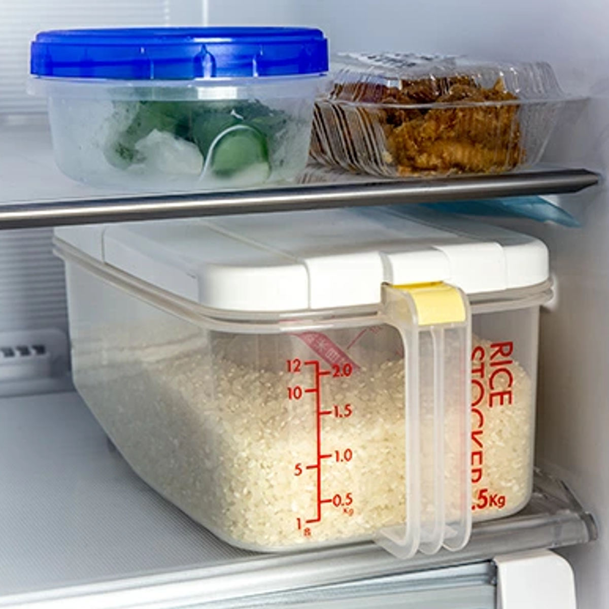 米びつ 冷蔵庫用米びつ横型 2.5kg 2個セット （ 計量