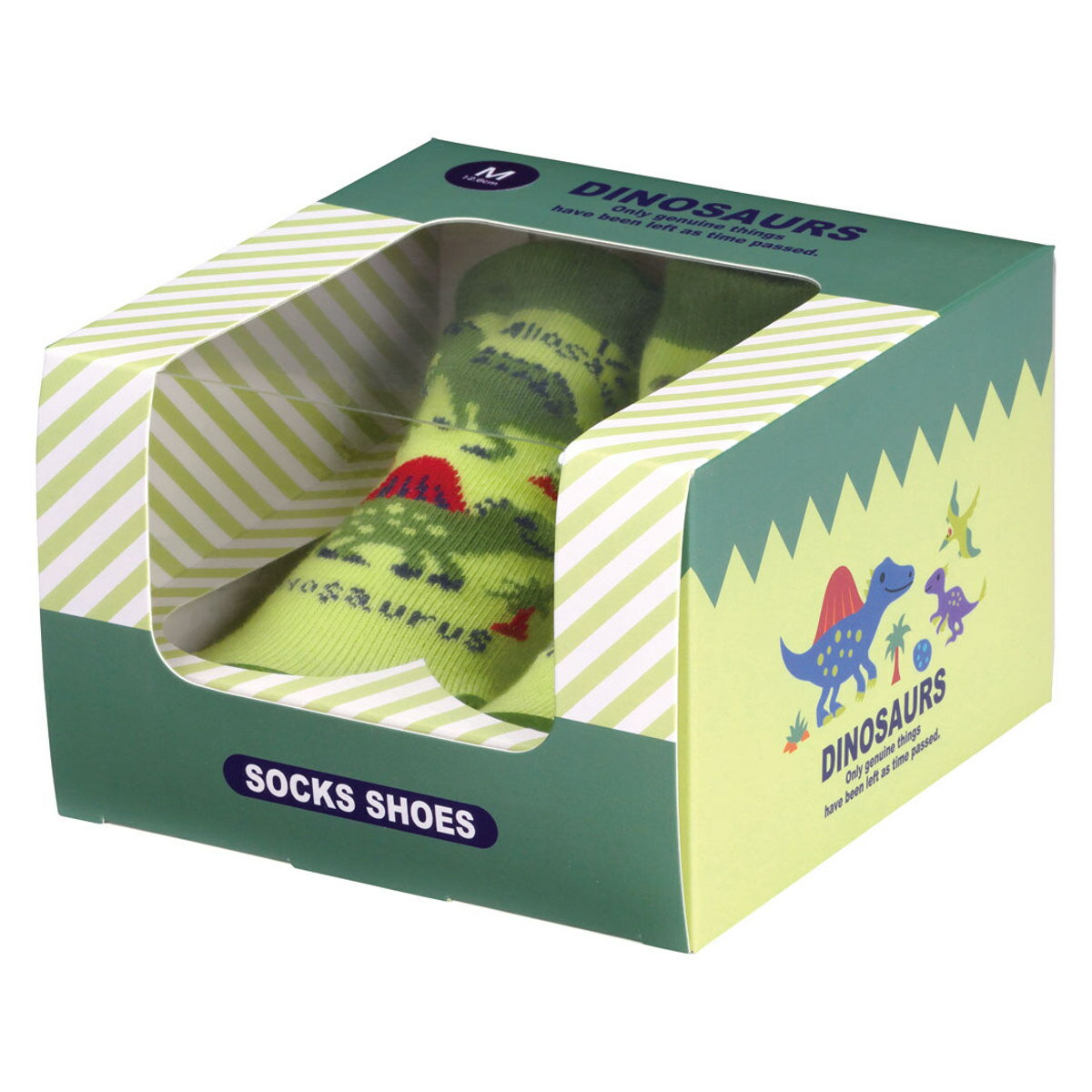 ソックス シューズ ベビー ギフトボックス M 12.6cm ディノサウルス ( ソックスシューズ 靴下 くつした トレーニングシューズ 赤ちゃん 子ども プレ...