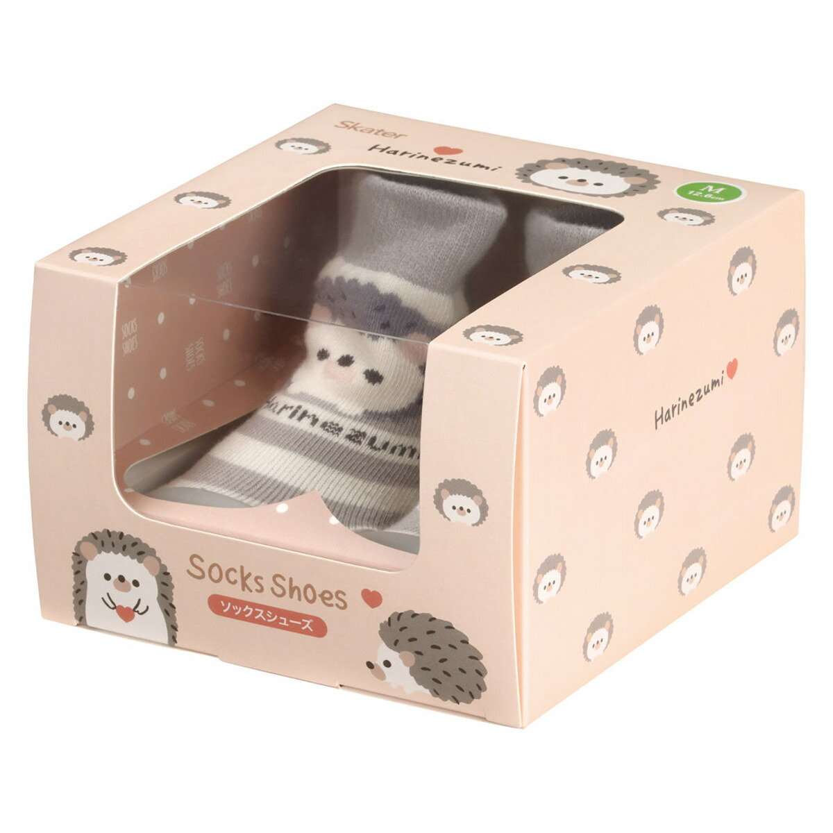ソックス シューズ ベビー ギフトボックス M 12.6cm ハリネズミ ( ソックスシューズ 靴下 くつした トレーニングシューズ 赤ちゃん 子ども プレゼン...