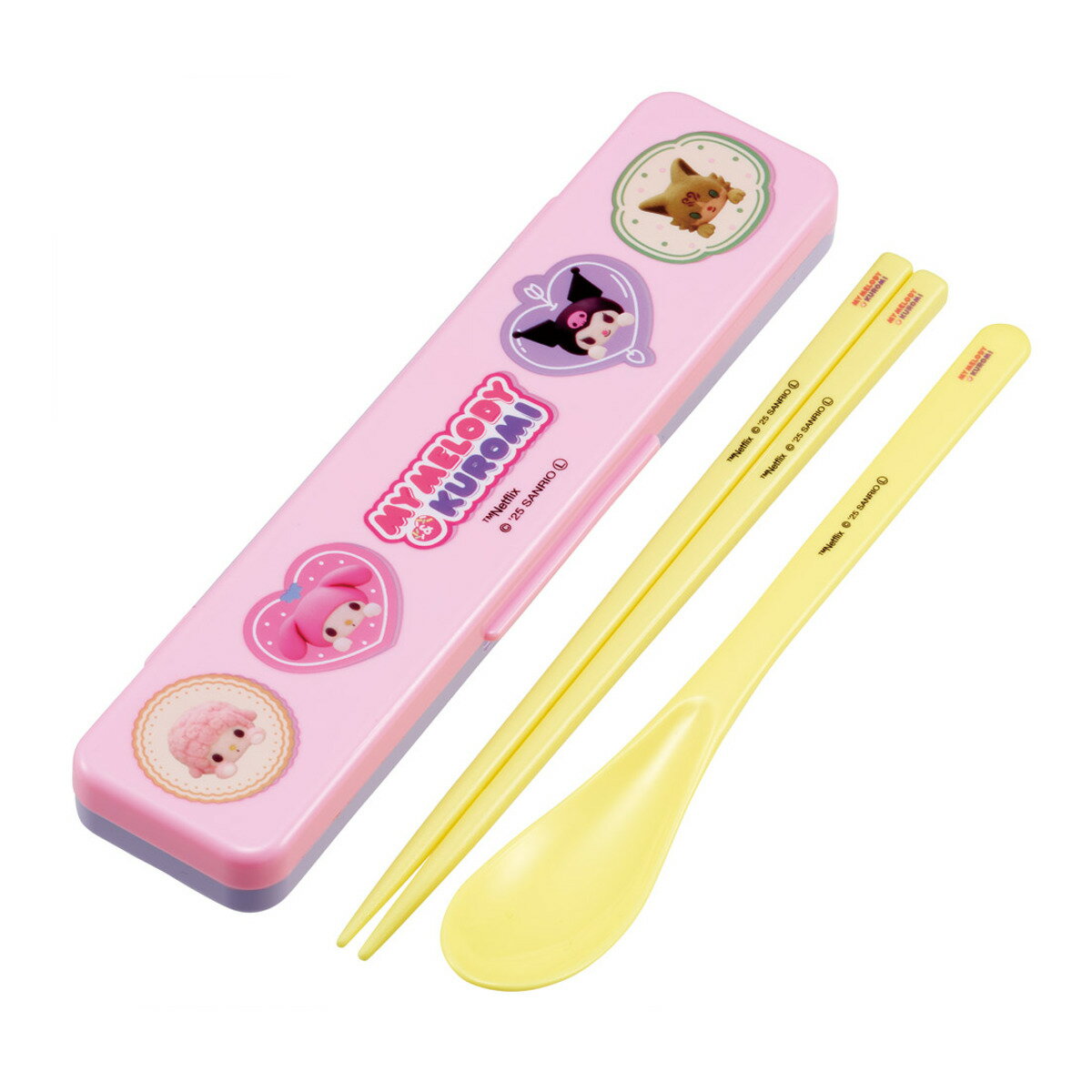 コンビセット マイメロクロミ Netflix 箸 スプーン ( 食洗機対応 18センチ お箸 音の鳴らない カトラリー 日本製 食洗機OK カトラリーセット 持...