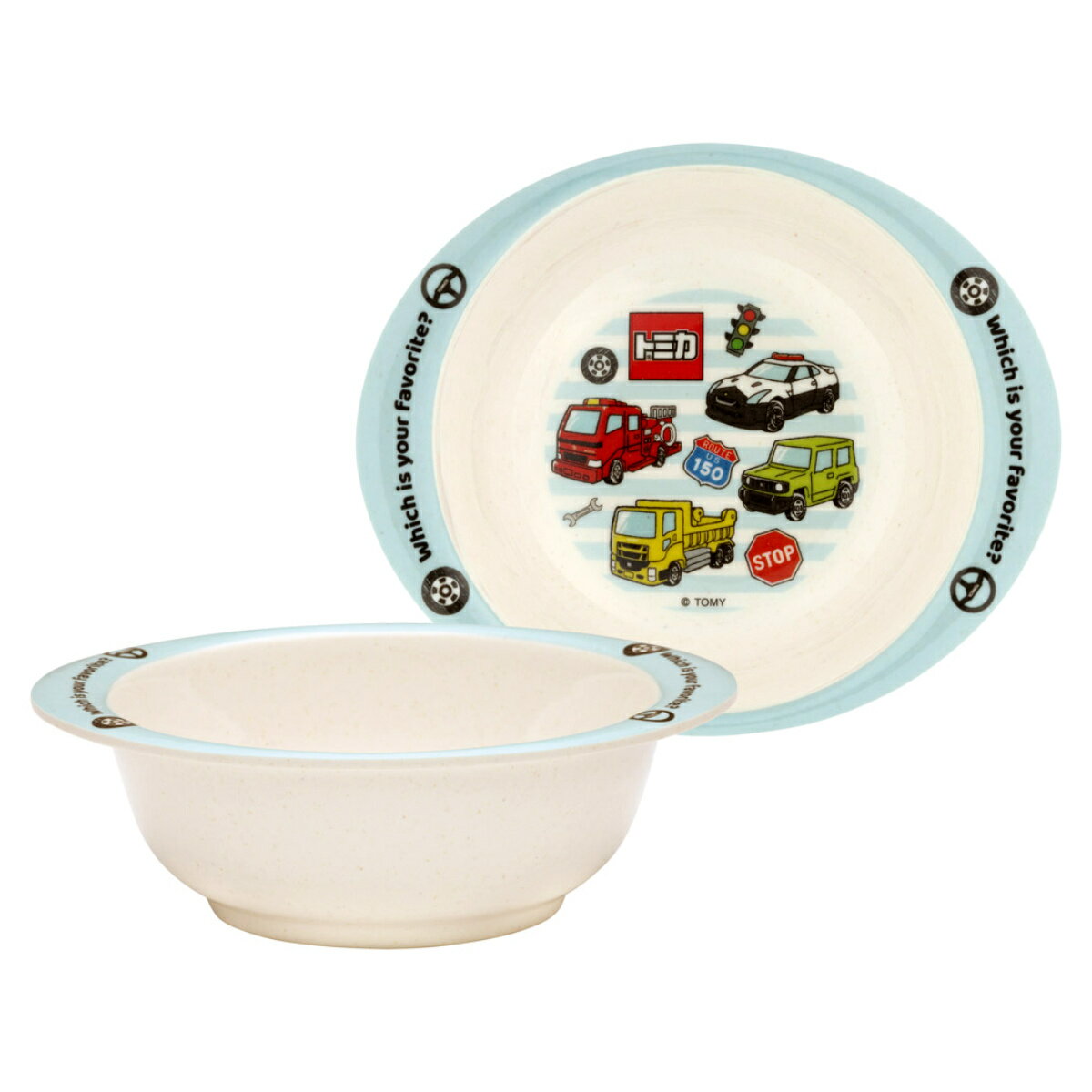 ボウル バンブーメラミン トミカ （ 食洗機対応 皿 お皿 深皿 メラミン 子ども用 割れにくい 食器 キッズ キャラクター 車 ）【39ショップ】