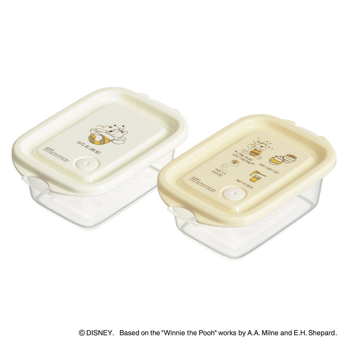 弁当箱 2個入 300ml 抗菌シールボックス くまのプーさん （ お弁当箱 抗菌 シールボックス 2個セット ..