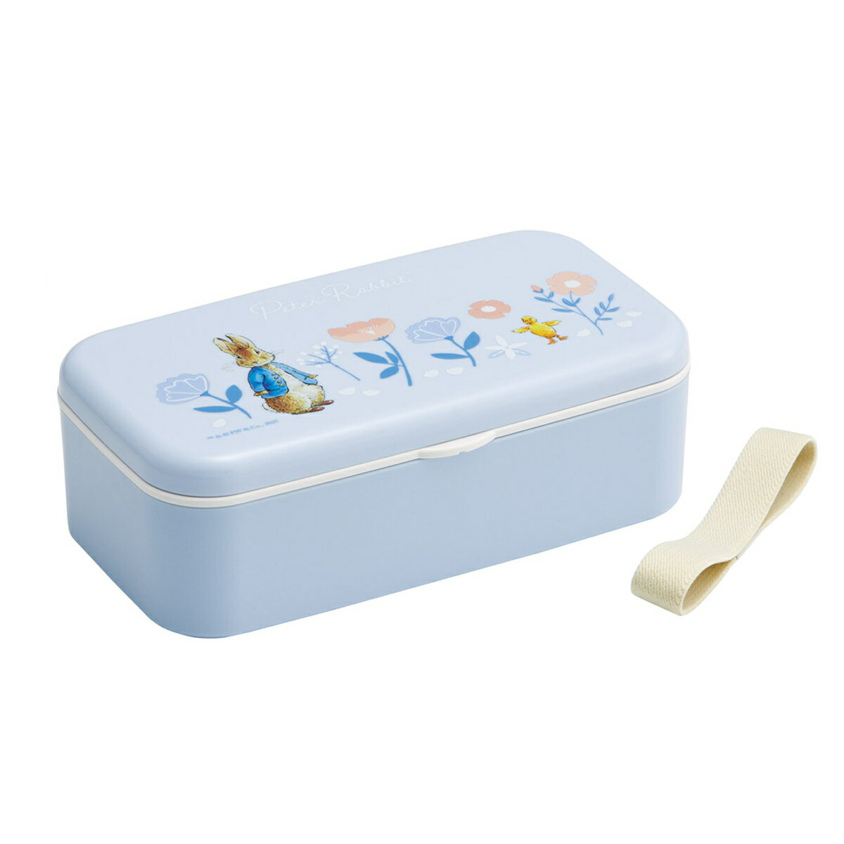 弁当箱 600ml 箸付ランチボックス ピーターラビット シトロン （ お弁当箱 ランチボックス レンジ対応 食洗機対応 箸付き 日本製 レンジOK 食洗機OK 一段 弁当 お弁当 仕切り付き ランチベルト 子ども 大人 ）【39ショップ】(3)
