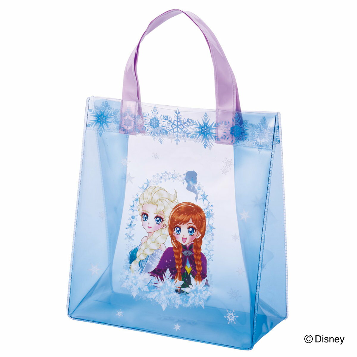 ビニールバッグ アナ雪 中川翔子 ( アナと雪の女王 ディズニー キャラクター かばん 手提げ マチ付き バッグ かわいい キャラ 軽い ビニール製 持ち運び ...