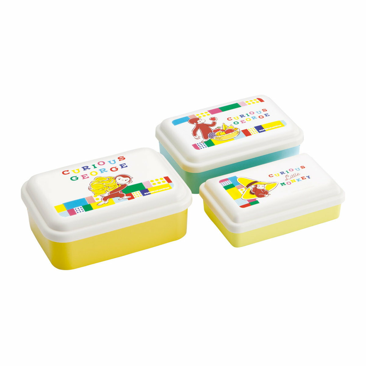 弁当箱 3個セット 入れ子式シール保存容器 ジョージ ブロック （ レンジ対応 保存容器 シール容器 ラン..