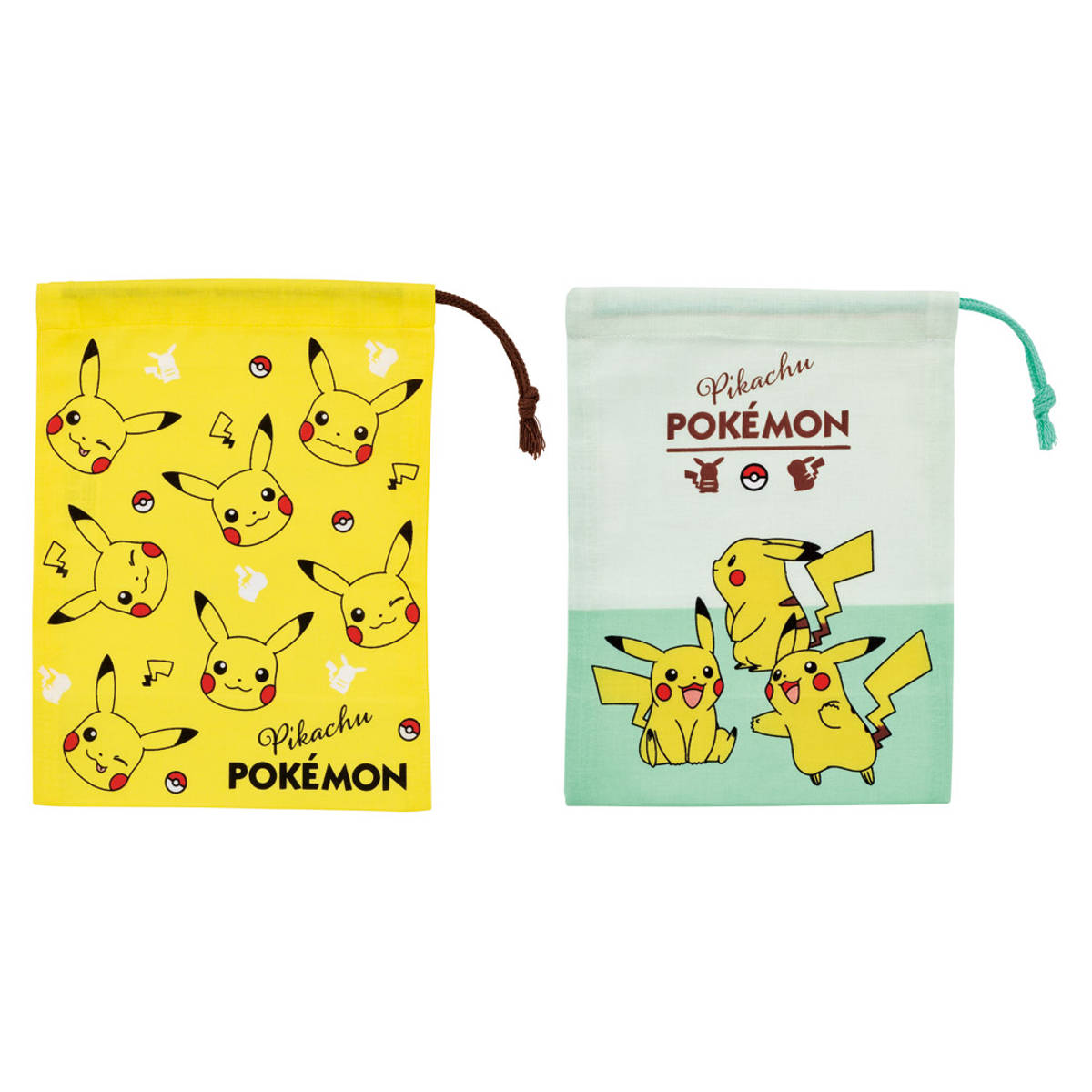 コップ袋 2枚セット ピカチュウ （ ポケットモンスター 子供用 給食袋 きんちゃく袋 巾着 コップ 袋 日本製 給食 子供 お弁当グッズ ランチ巾着 幼稚園 保育園 入園 準備 入学 小物入れ キッズ ランチグッズ ）【39ショップ】