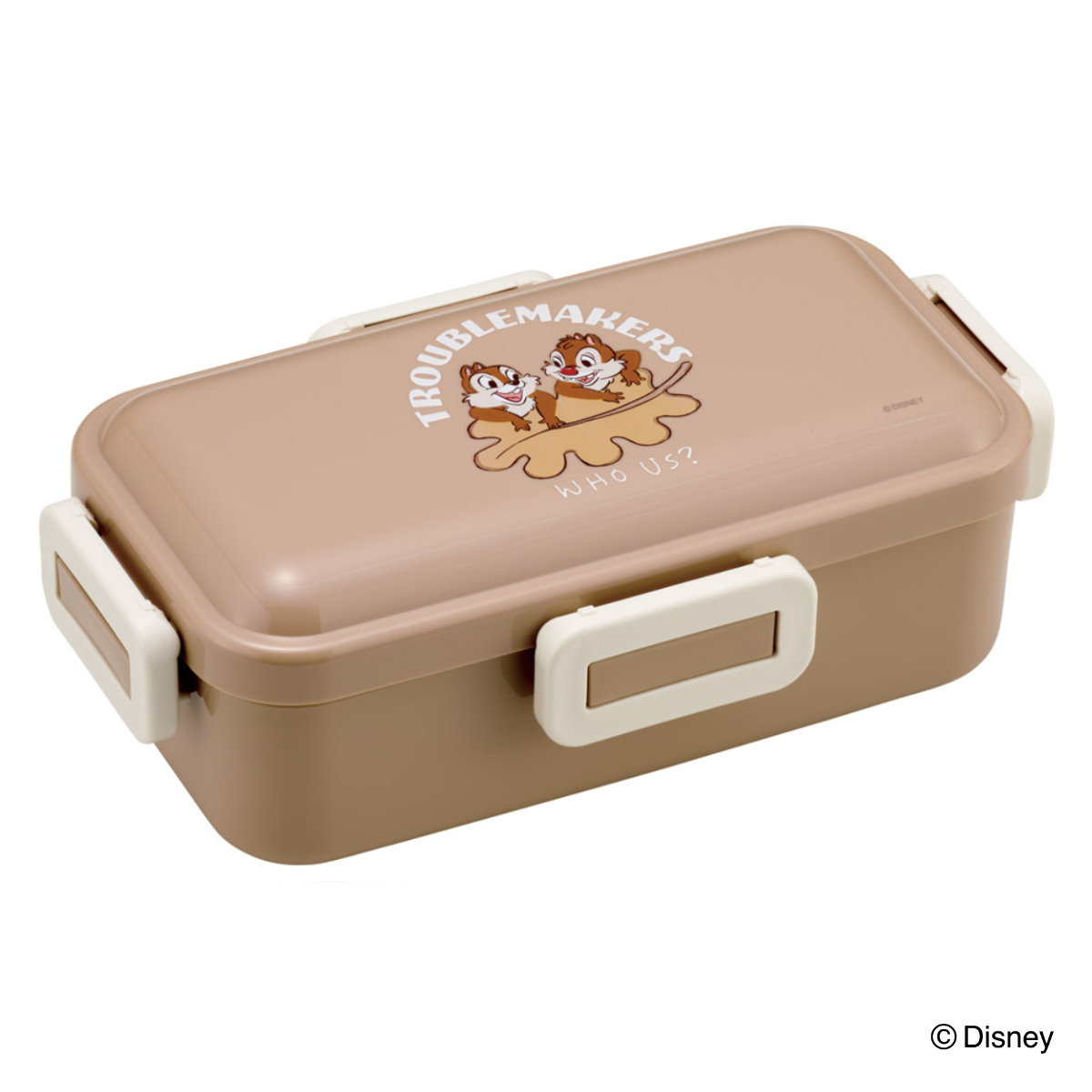 One Tier - 弁当箱 1段 530ml ふわっと弁当箱 チップ＆デール オータム （ ランチボックス 食洗機対応 レンジ対応 一段 ドーム型 4点ロック 日本製 仕切り付き 食洗機OK レンジOK お弁当 弁当 一段弁当 ）【39ショップ】