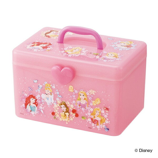 収納 ボックス 持ち手付きボックス ディズニープリンセス （ プリンセス 小物入れ 収納ケース 収納BOX 道具箱 持ち手付き 持ち手 仕切り 救急箱 ） 【39ショップ】のサムネイル